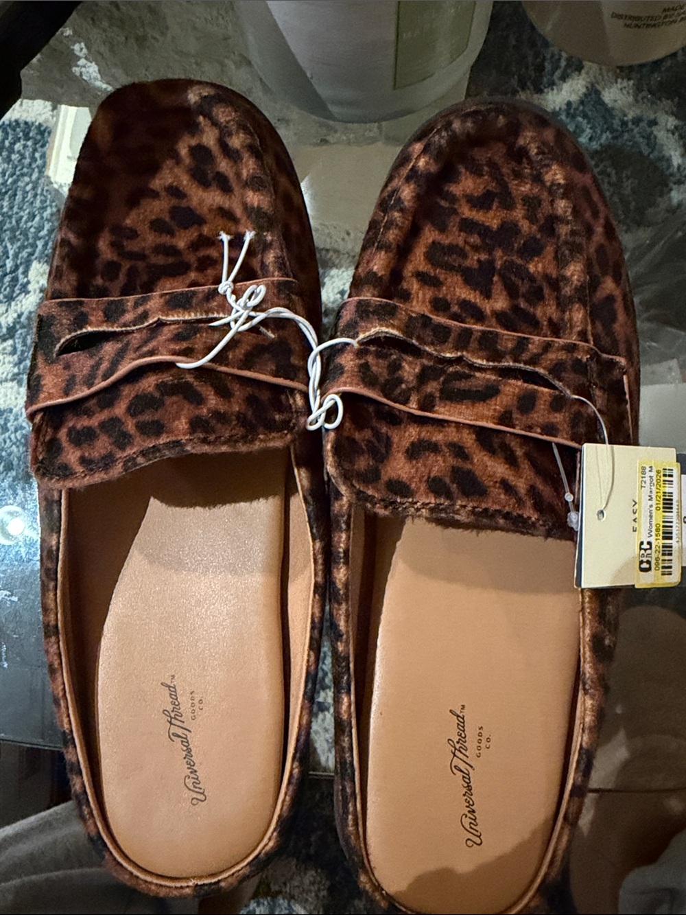 Universal Thread Leopard-Print Penny Loafers - Brown/Black